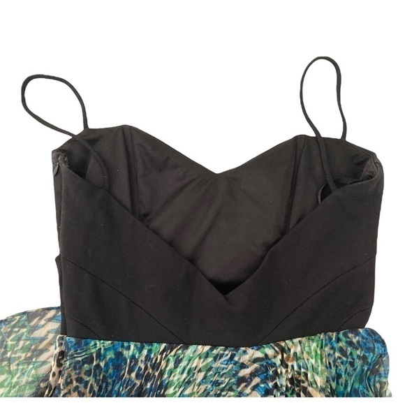 Laundry by Shelli Segal tropical watercolor leopard print crinkle maxi dress - Picture 13 of 16